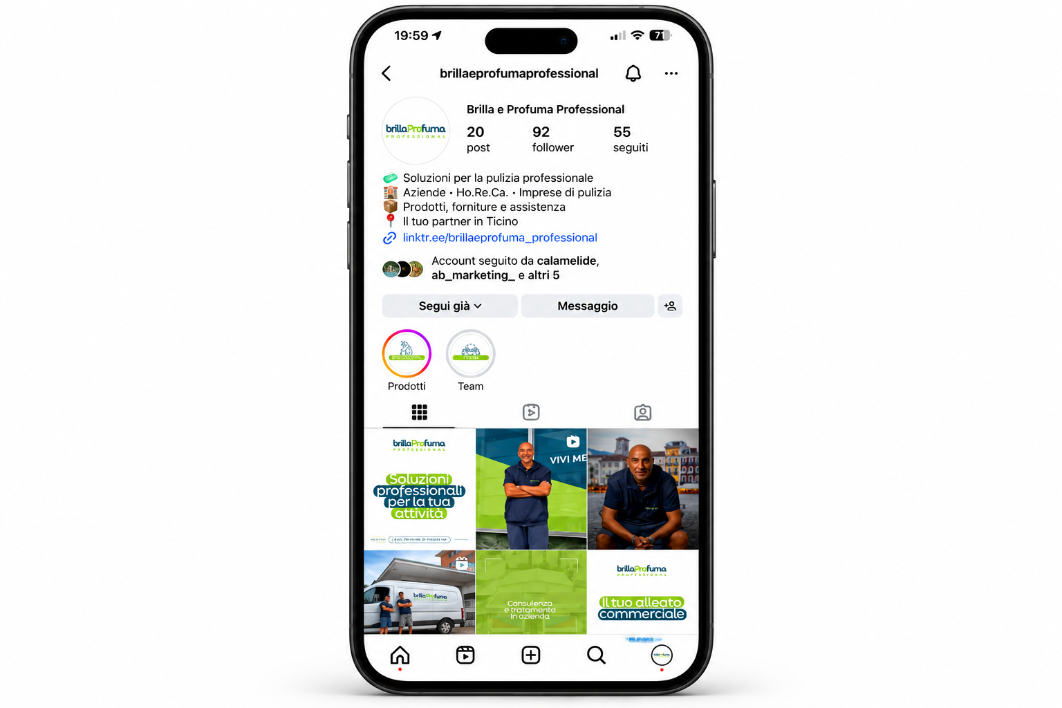 Mockup Instagram Brilla e Profuma Professional