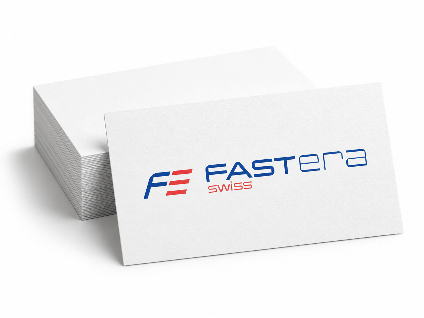 Mockup minimalista di biglietti da visita FASTERa